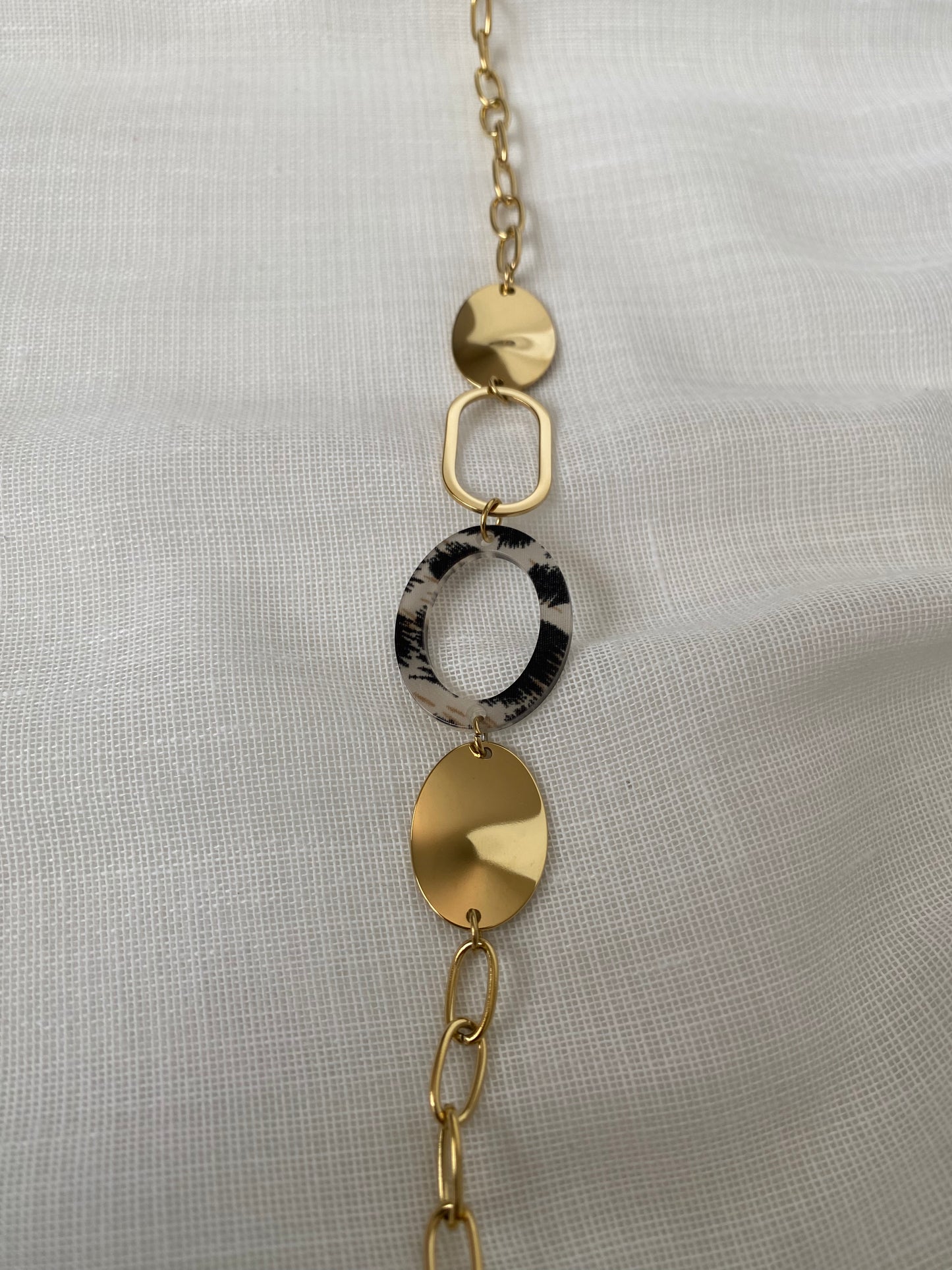 Collar largo leopardo