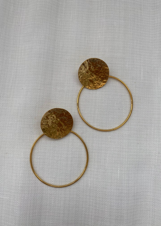 Pendientes medalla colgante