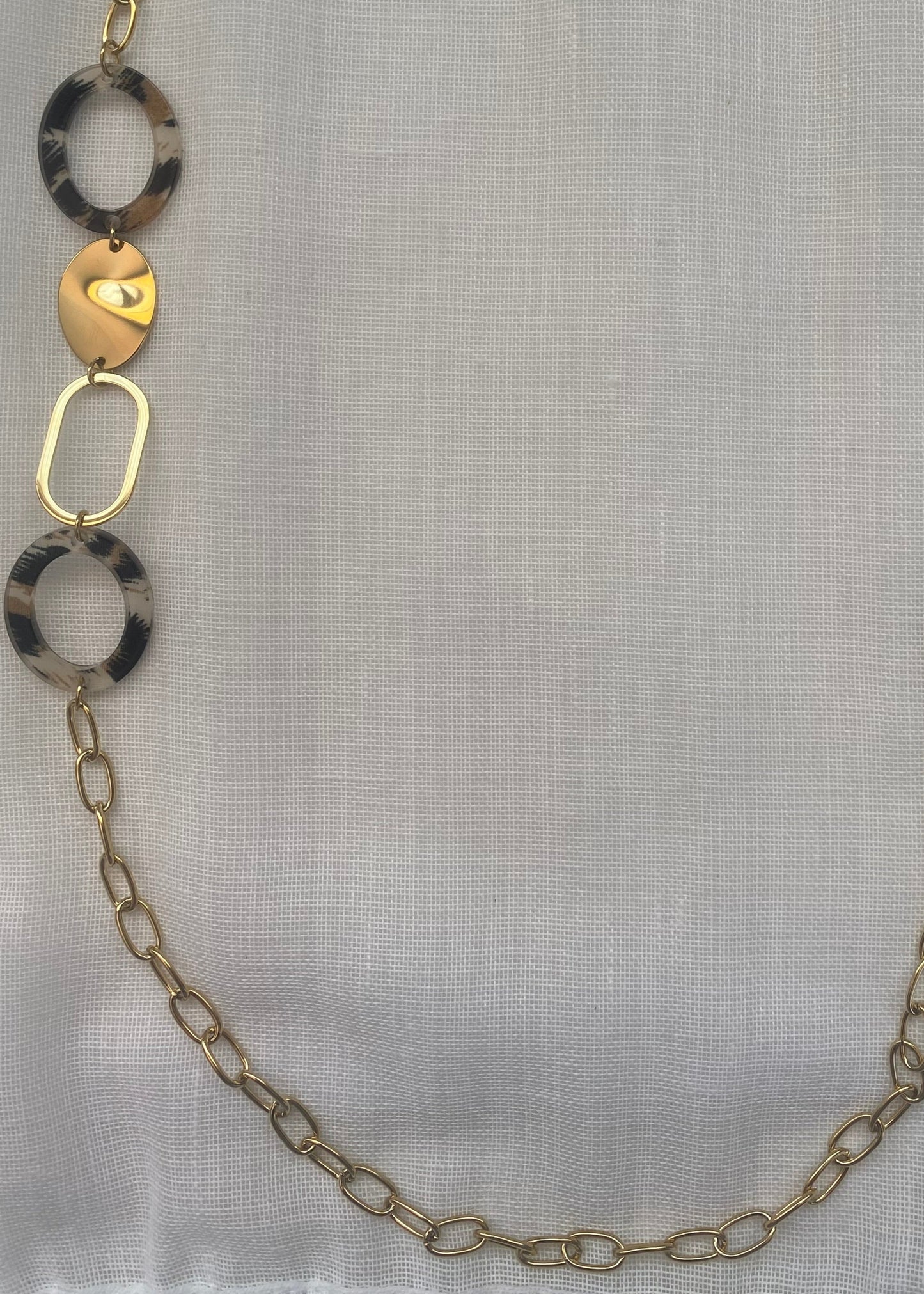 Collar largo leopardo